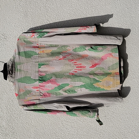 CHICOS ZENERGY LIGHTWEIGHT ZIP CAMO TOP STRETCH SIDES JACKET 12 P - Picture 8 of 10